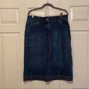 EUC Christopher & Banks Denim Skirt 12